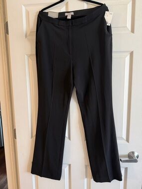 H&M Black Tailored Straight-Leg Dress Pants